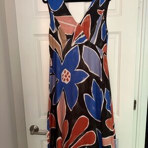 Anthropologie Painterly Open Back Midi Dress